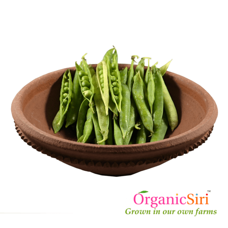 Organic Green Peas Pods 250g OrganicSiri Farms